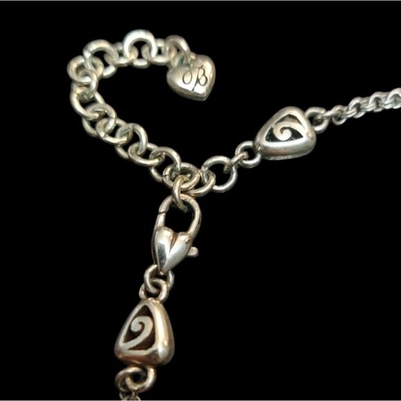 Brighton Rock N Scroll Silver Plated Filigree Teardrop Adjustable Necklace - Picture 4 of 4